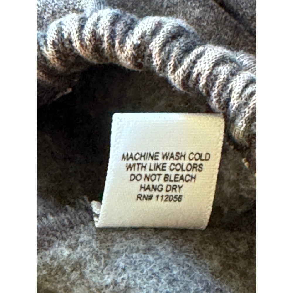 ZENANA Acid Wash Quarter Zip Hoodie Gray Oversized Fleece Pullover Size Medium - Picture 7 of 11
